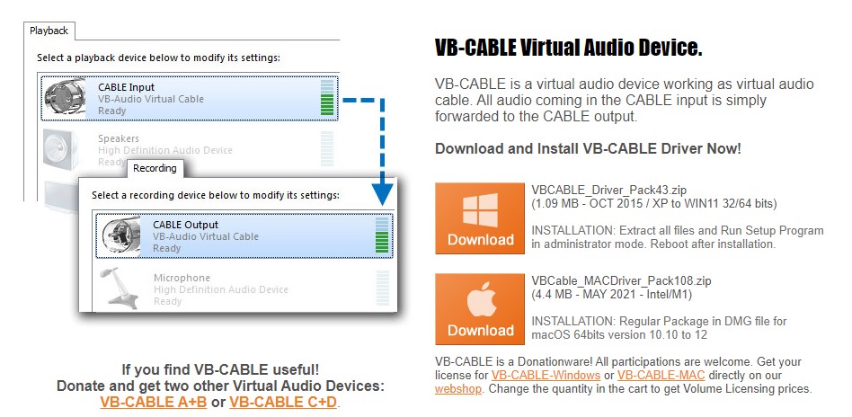 VB-Audio Virtual公式サイト