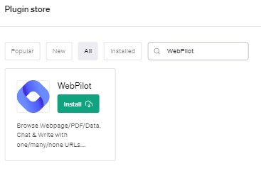 ChatGPT _plugin_web pilot