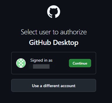 GitHub Desktop  authorize