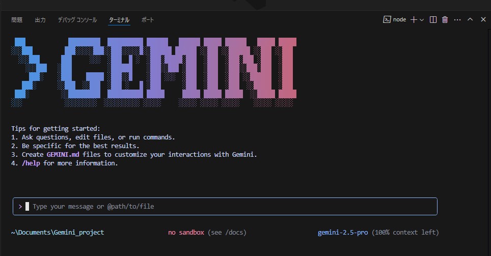 Visual Studio Code geminicli
